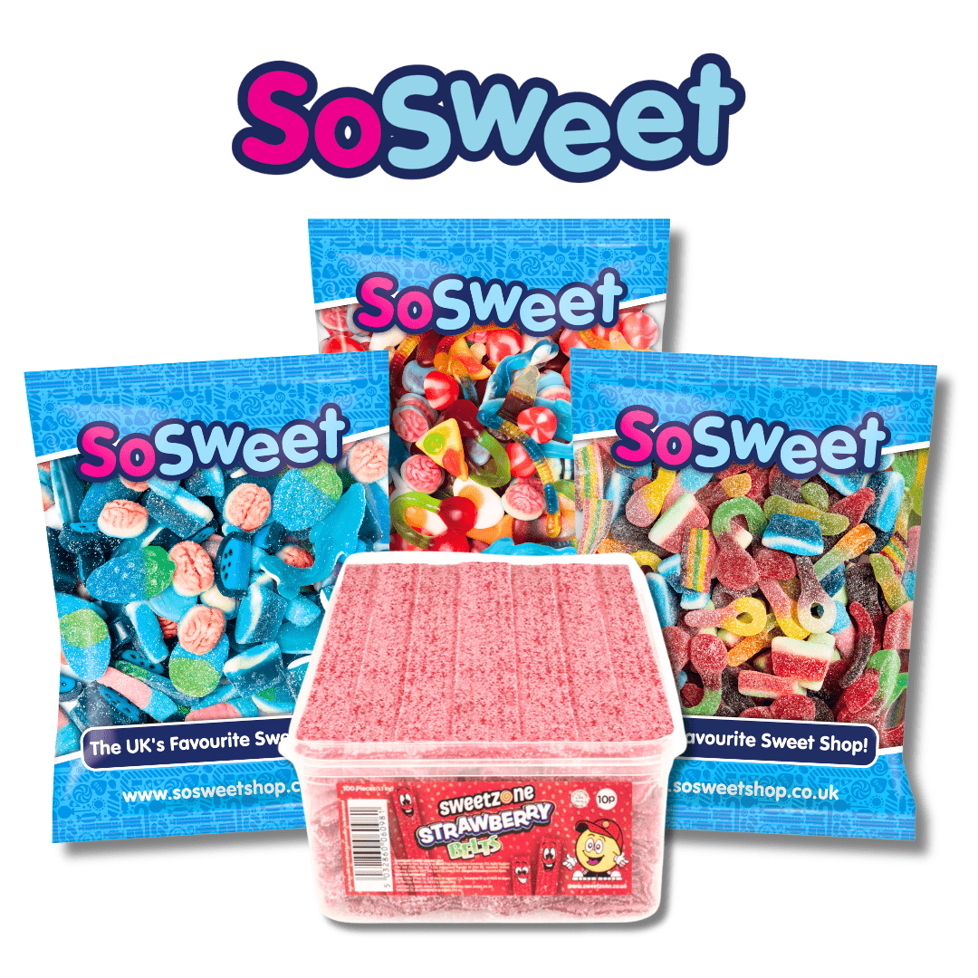 4kg for £25 - Jelly, Fizzy, Blue, Sweetzone Strawberry Belt