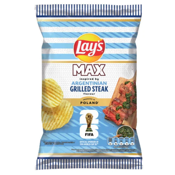 Lays Max Wavy Argentinian Steak Bag 120g