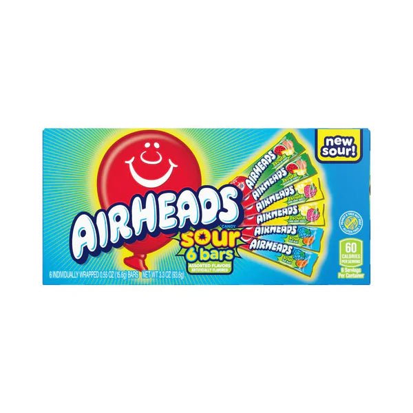 Airheads 6 Bar Sour Selection Theatre Box 93.6g