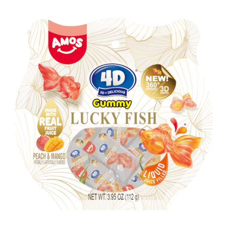 Amos 4D Gummy Lucky Fish Peg Bag (112g)