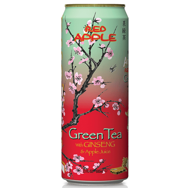 Arizona Green Tea with Ginseng And Red Apple Juice Can
