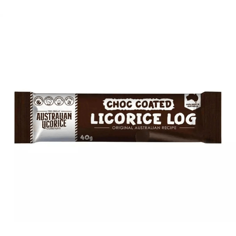 Australian Traditional Milk Chocolate Coated Liquorice Log
