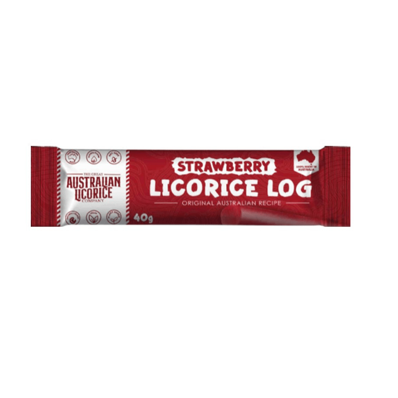 Australian Traditional Strawberry Liquorice Log