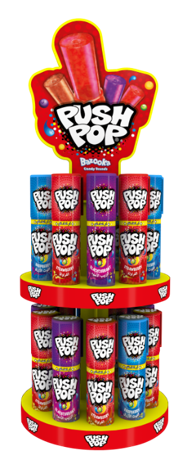 Bazooka Push Pop Exhibitor 40x15g