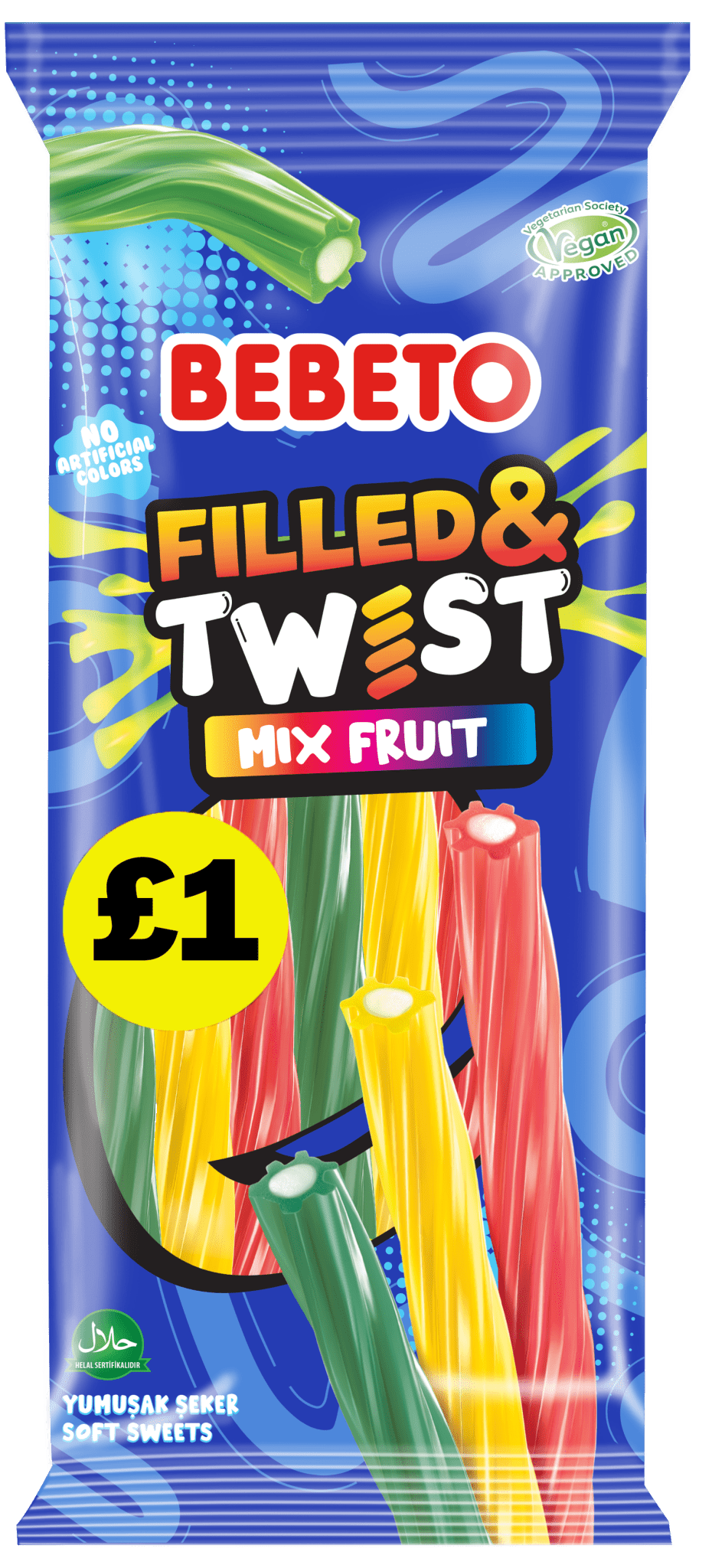 Bebeto Assorted Fruit Twists Peg Bag 140g PMP £1