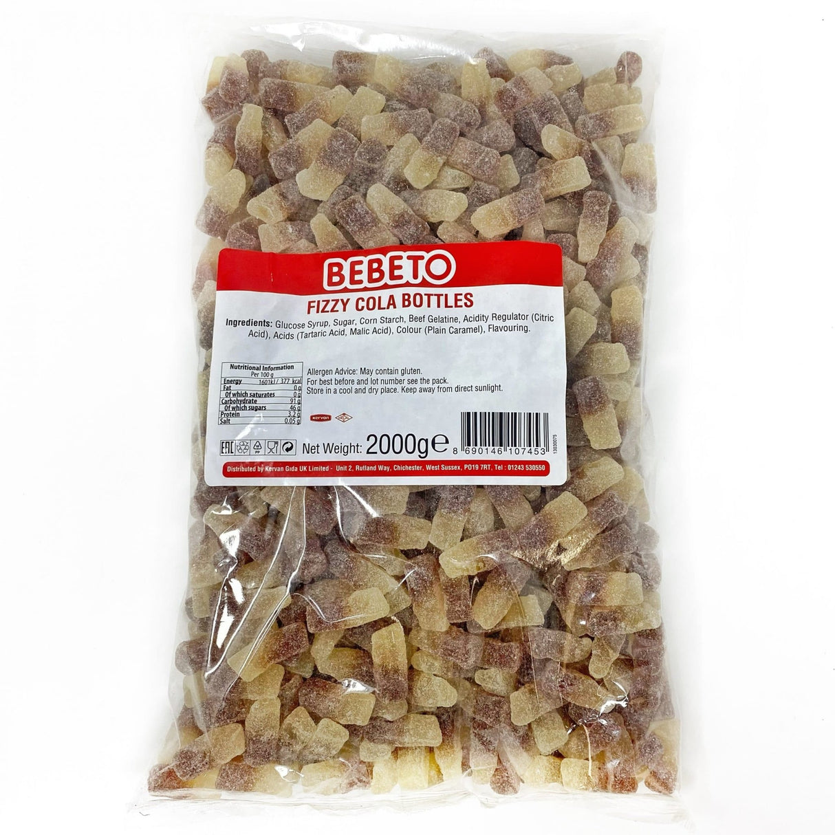 Bebeto Bag Fizzy Cola Bottles (2kg)