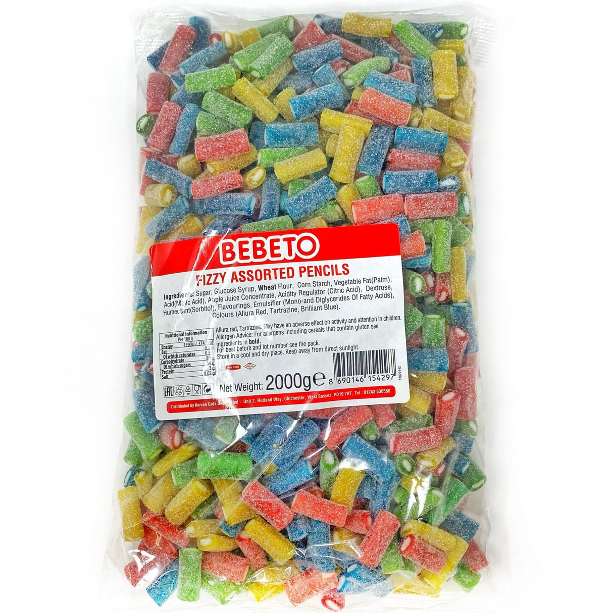 Bebeto Bag Fizzy Rainbow Pencils (2kg)