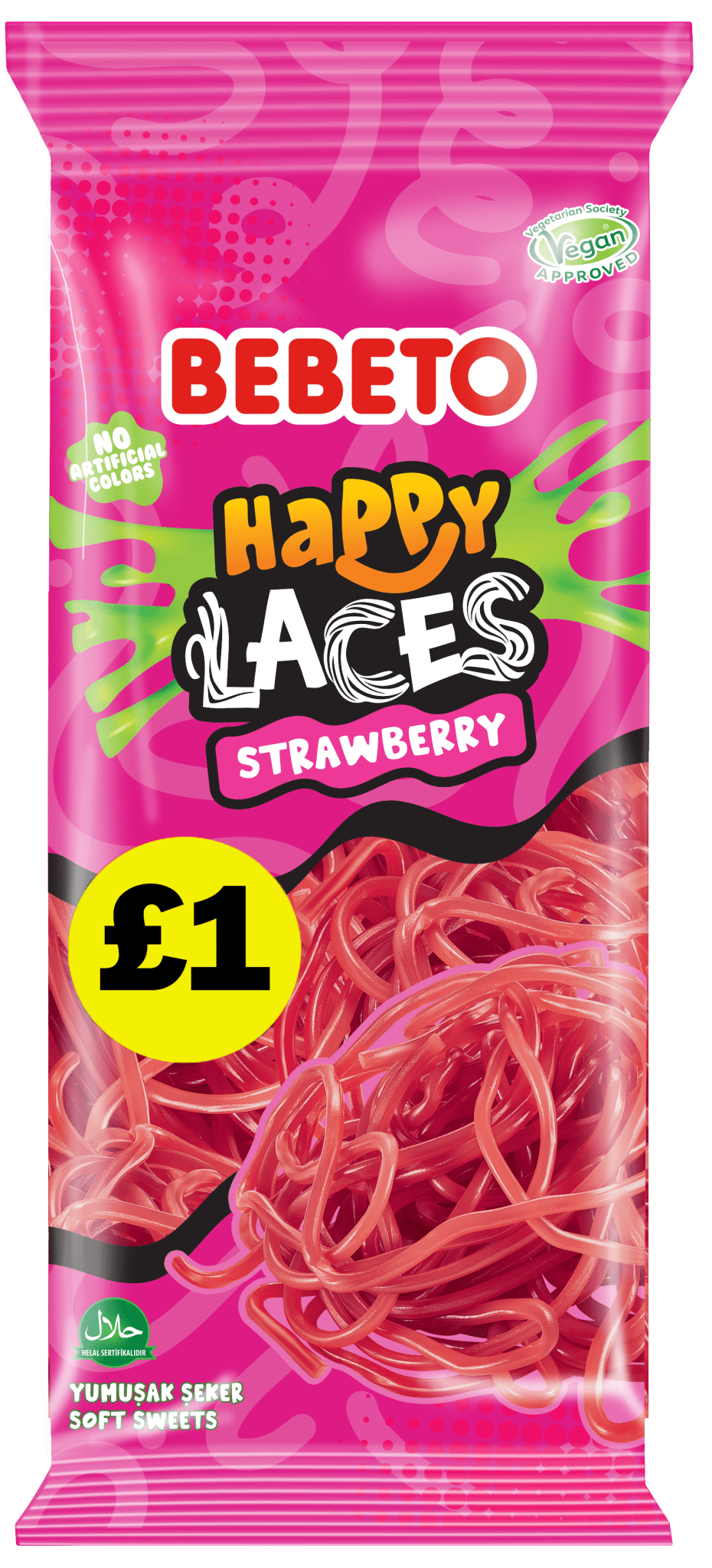 Bebeto Strawberry Laces Peg Bag 140g PMP £1