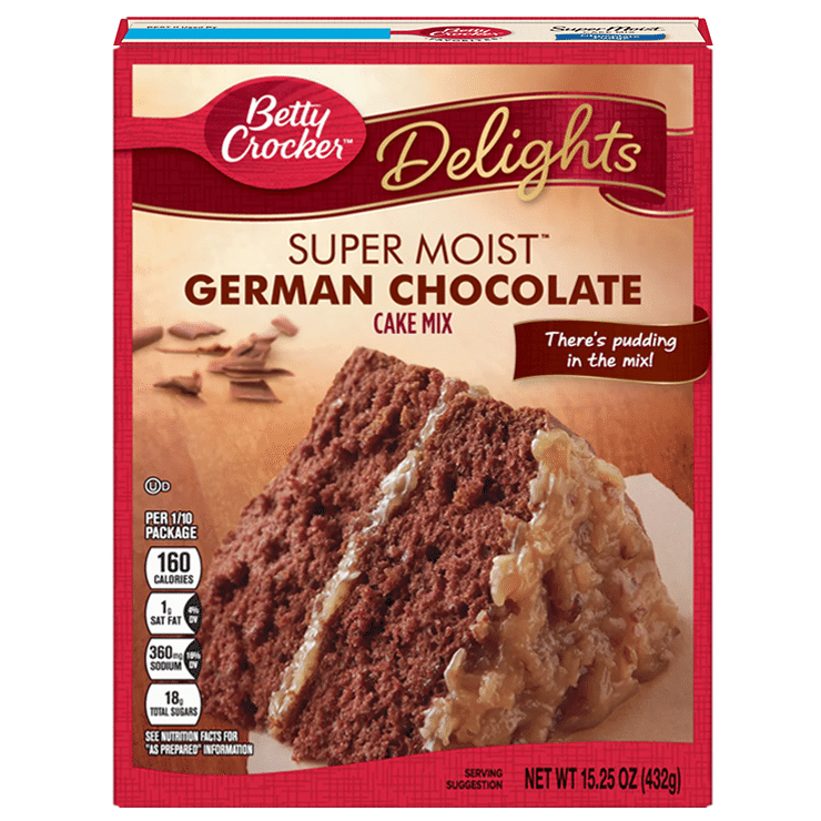 Betty Crocker Super Moist German Chocolate Cake Mix (432g)