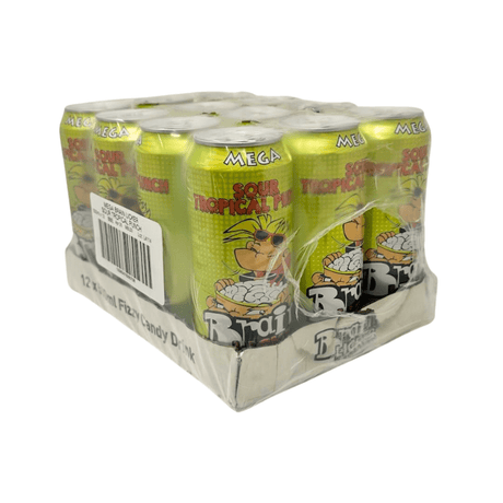 Brain Licker Sour Fizzy Candy Drink Tropical (500ml) case of 12