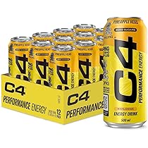 C4 Energy Pineapple Head Zero Sugar Can 500ml PMP £1.65 (Case of 12)