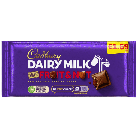 Cadbury Dairy Milk Chopped Fruit and Nut Chocolate Bar (95g) £1.69 PMP