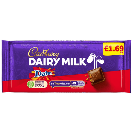 Cadbury Dairy Milk Daim Chocolate Bar (120g) £1.69 PMP