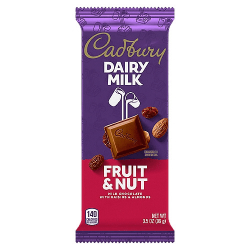 Cadbury Dairy Milk Fruit & Nut (99g) (USA)
