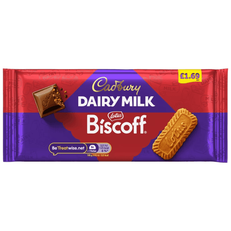 Cadbury Dairy Milk with Lotus Biscoff Chocolate Bar (95g) £1.69 PMP