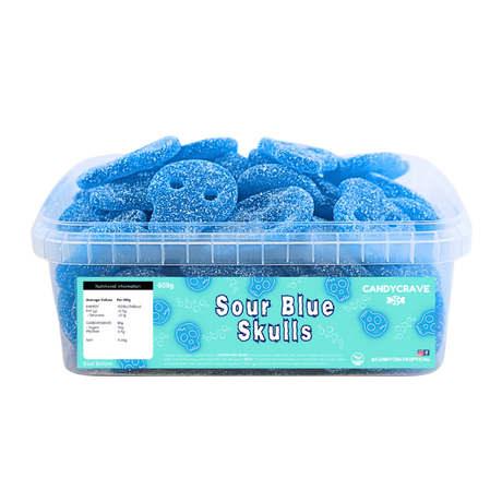 Candycrave Fizzy Blue Skulls Tub (600g)
