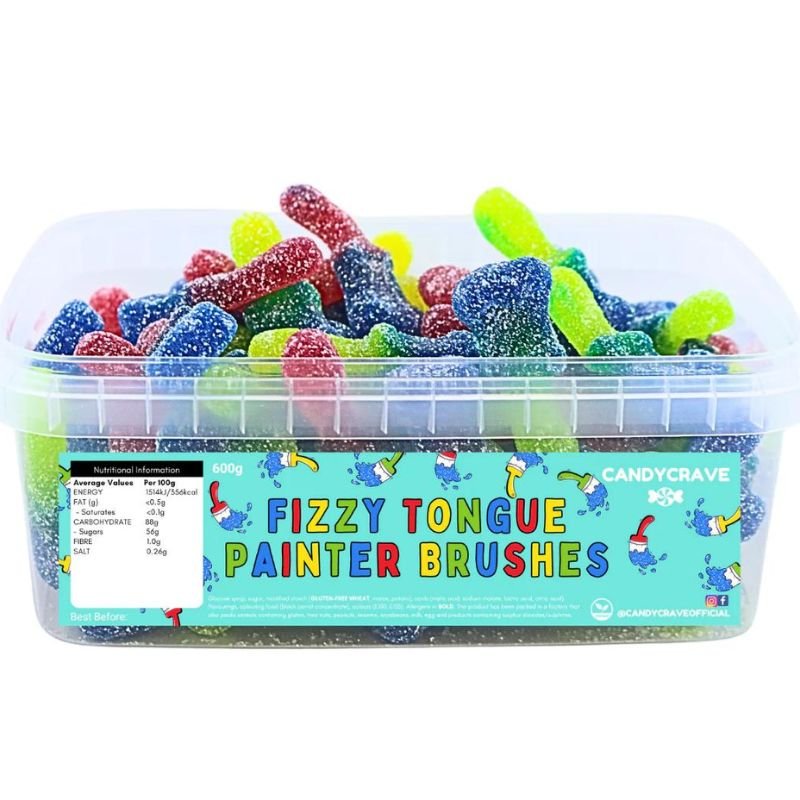 Candycrave Fizzy Tongue Painter Brushes Tub (600g)