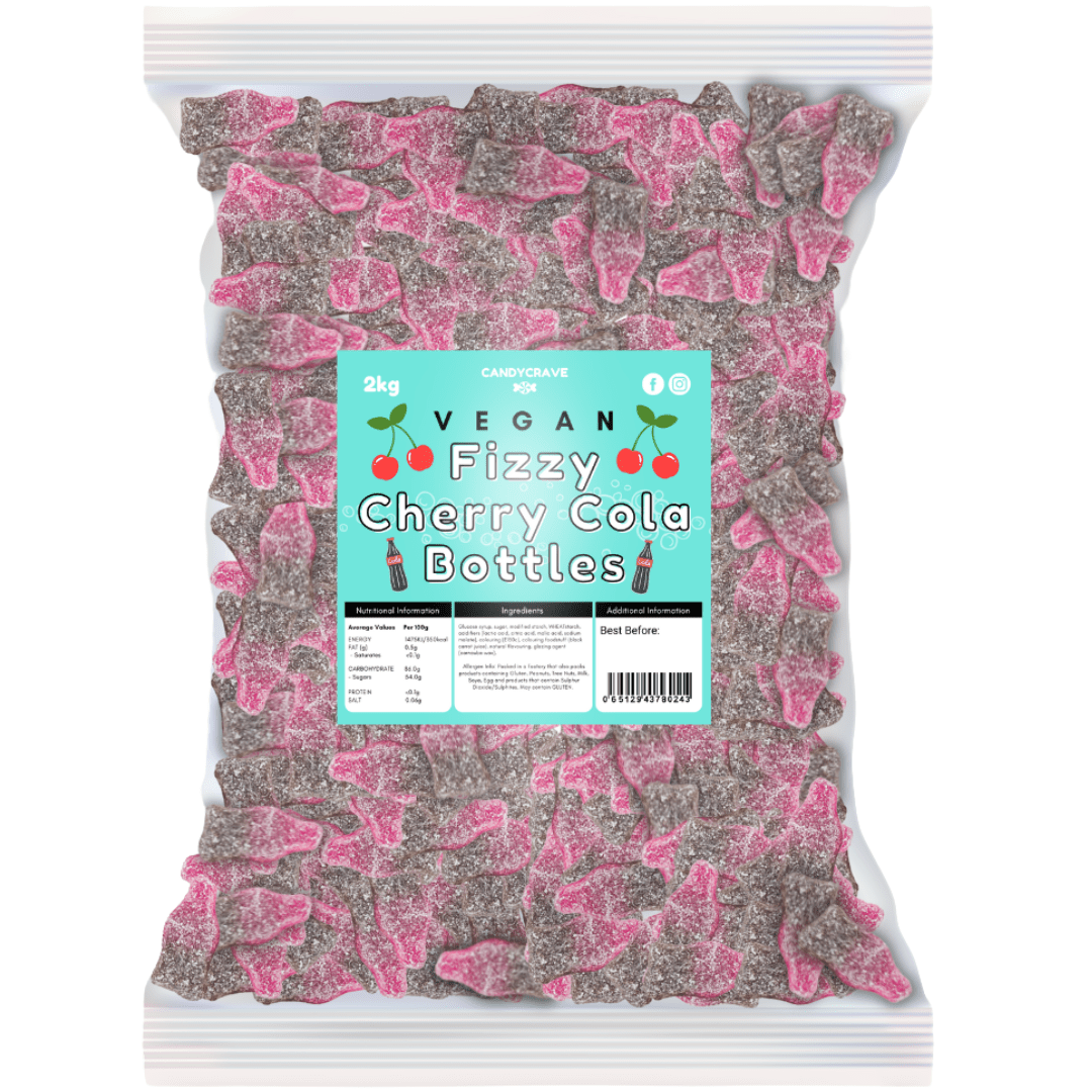 Candycrave Vegan Fizzy Cherry Cola Bottles (2kg)