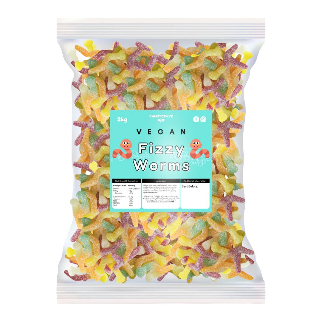 CandyCrave Vegan Fizzy Worms (2kg)