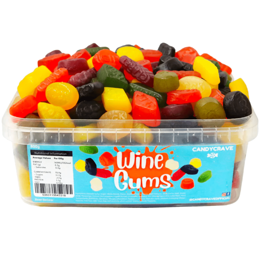 Candycrave Wine Gums Tub (600g)