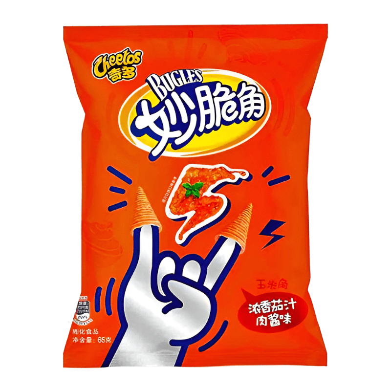 Cheetos Bugles Tomato Juice Meat Sauce Bag 65g CHINA