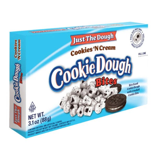 Cookie Dough Bites Just the Dough Cookies N Cream Theatre Box 88g USA