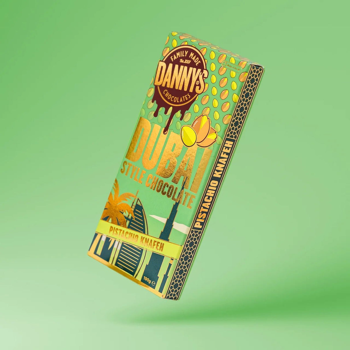 Daniels Delight Dubai Style Chocolate Pistachio Knafeh Bar 190g