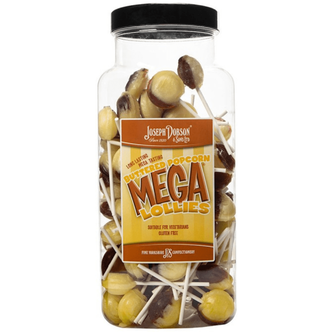 Dobsons Buttered Popcorn Mega Lollies Jar (1.9kg)