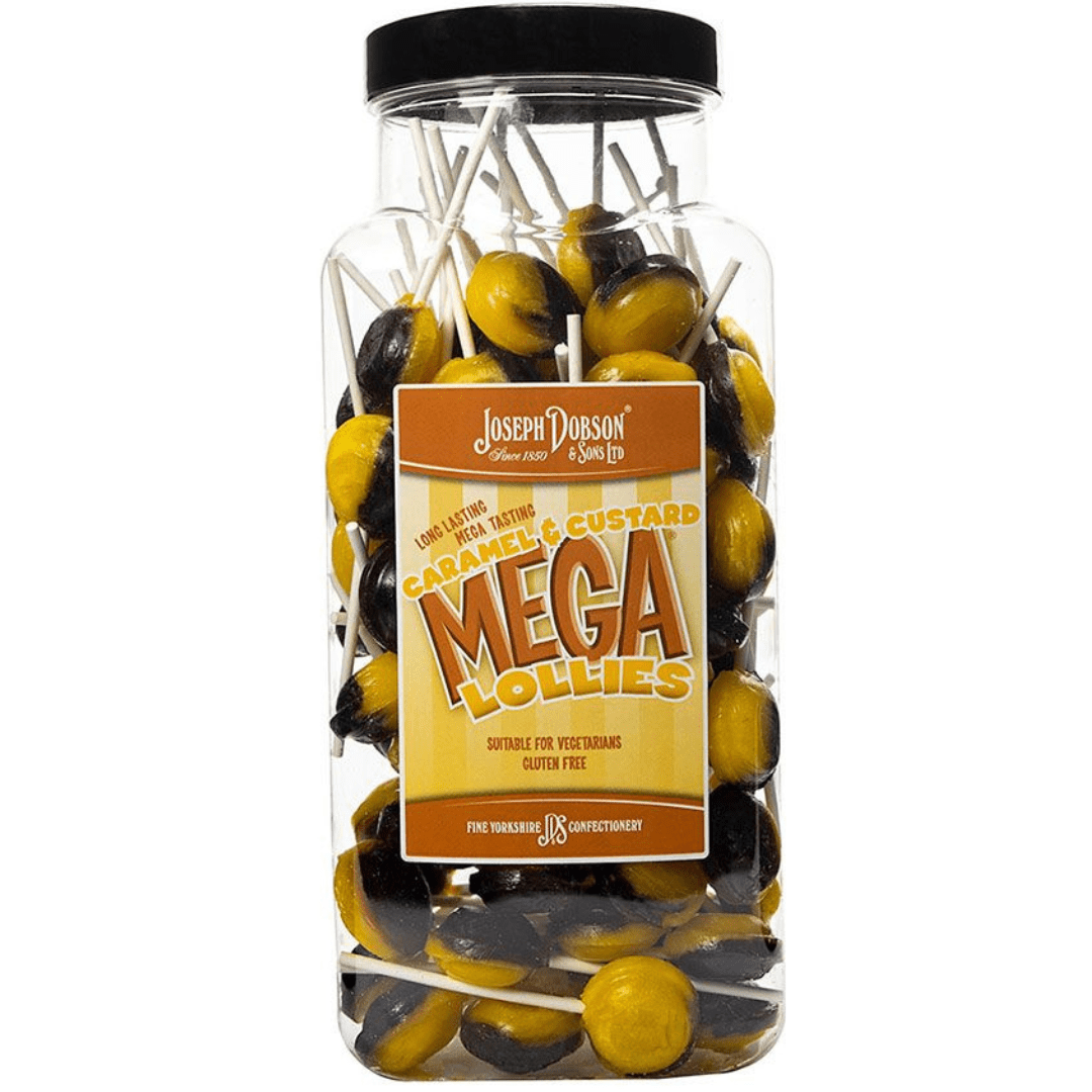 Dobsons Caramel & Custard Mega Lollies Jar (1.9kg)