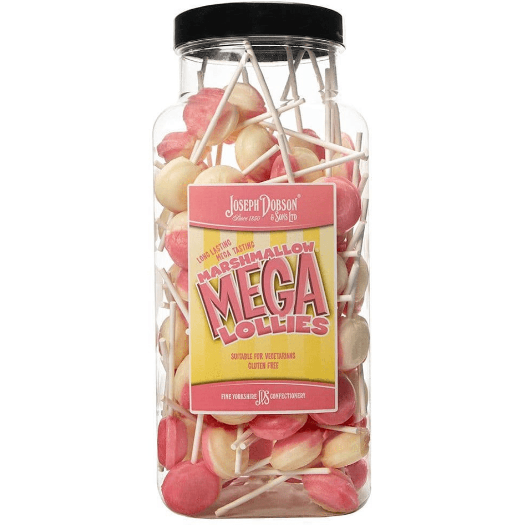 Dobsons Marshmallow Mega Lollies Jar (1.9kg)