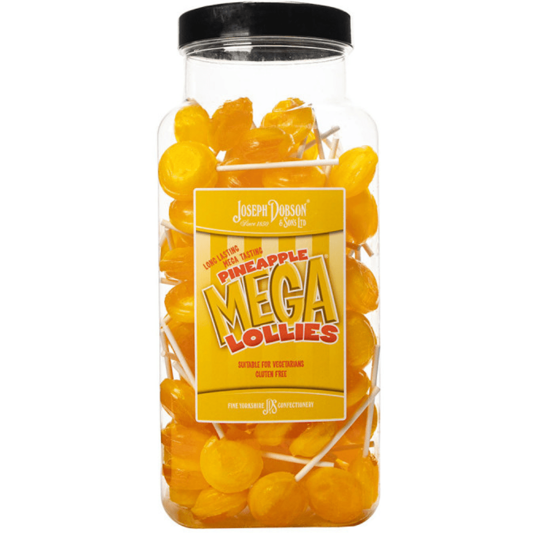 Dobsons Pineapple Mega Lollies Jar (1.9kg)