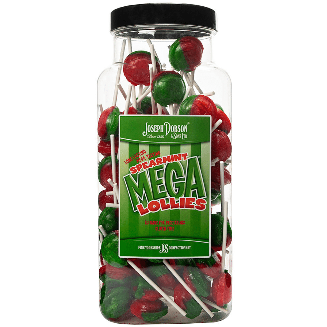 Dobsons Spearmint Mega Lollies Jar (1.9kg)