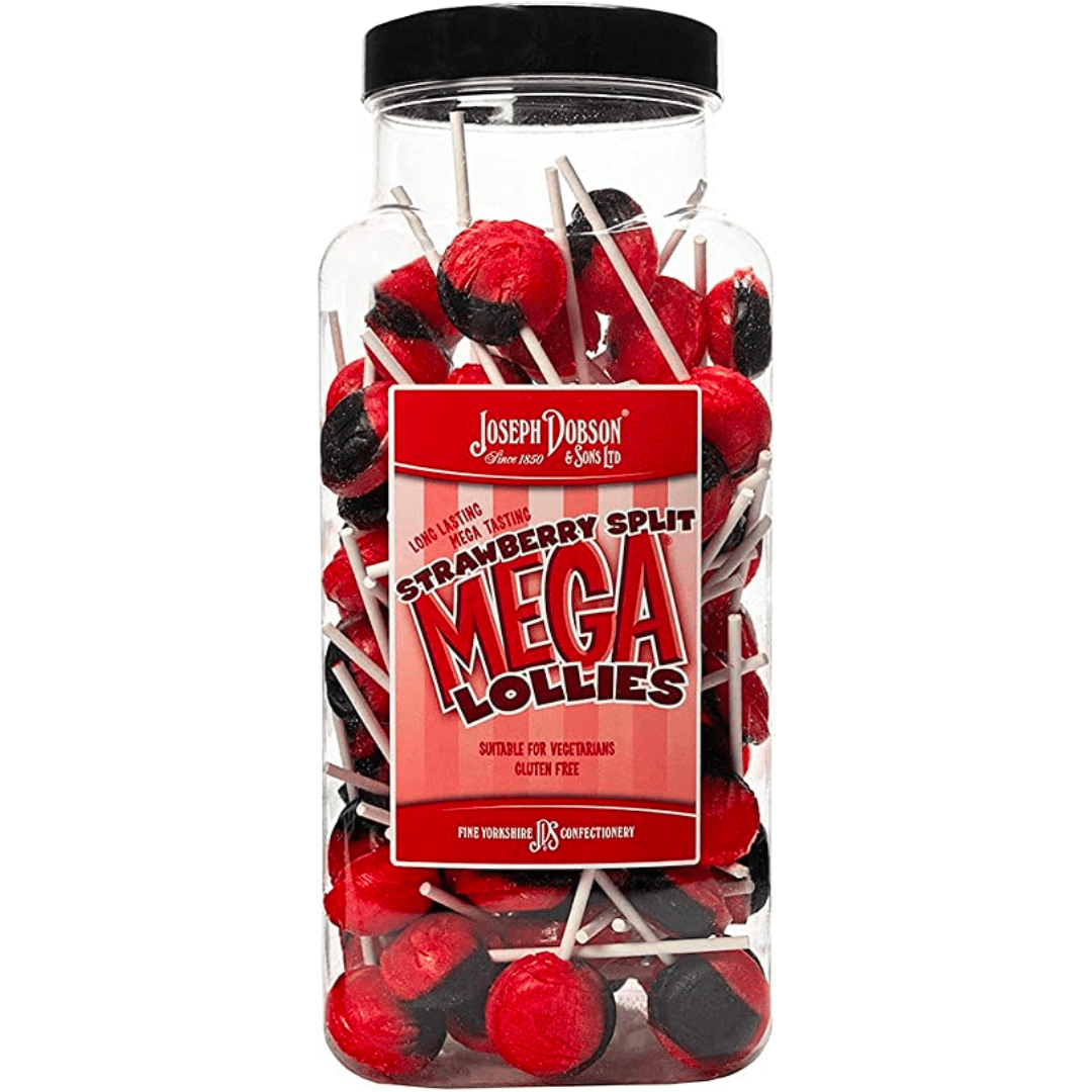 Dobsons Strawberry Split Mega Lollies Jar (1.9kg)