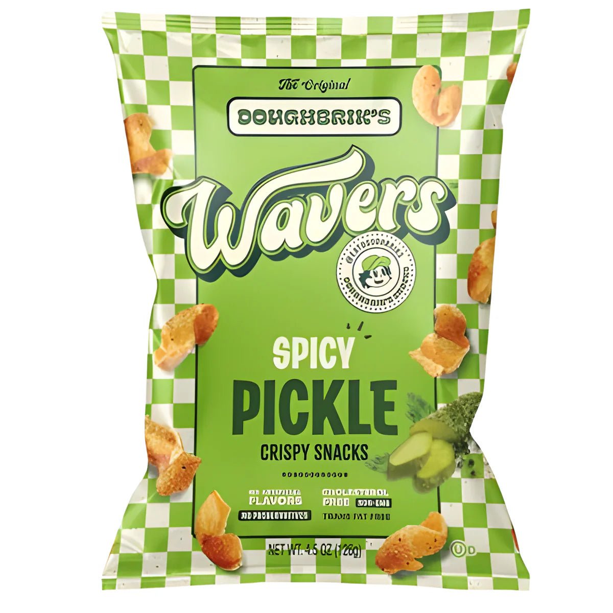 Doughbrik's Wavers Spicy Pickle Crispy Snacks Bag 126g