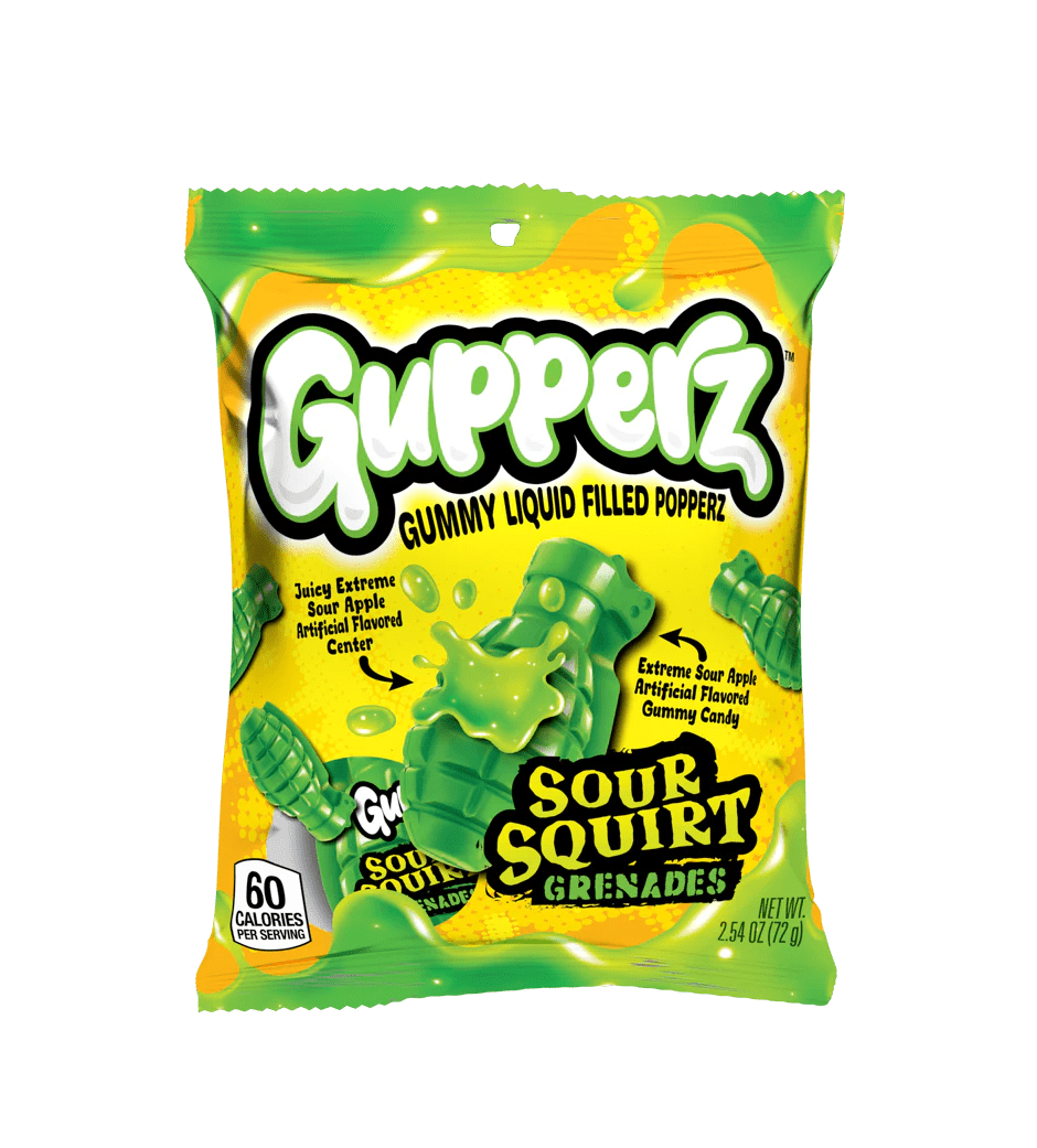 Gupperz Sour Squirt Grenade Peg Bag 72g