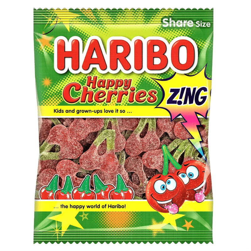 Haribo Happy Cherries Zing Bag (160g)