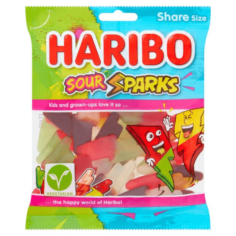 Haribo Sour Sparks Bag (160g)