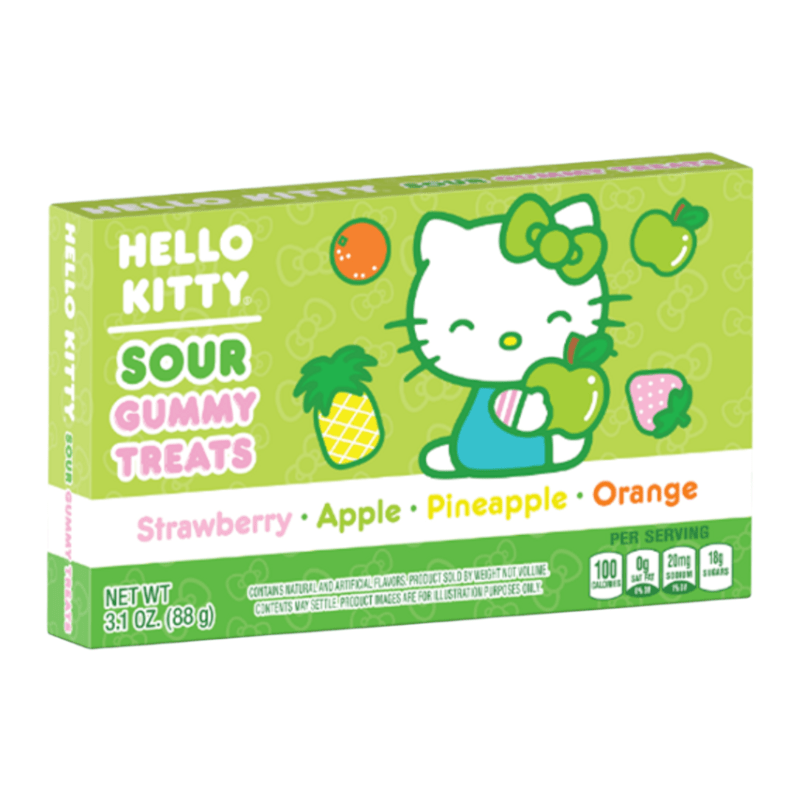 Hello Kitty Sour Fruit Gummi Treats Theare Box 88g USA