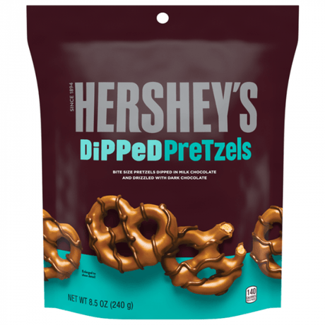 Hersheys Dipped Pretzels Milk Chocolate (240g)