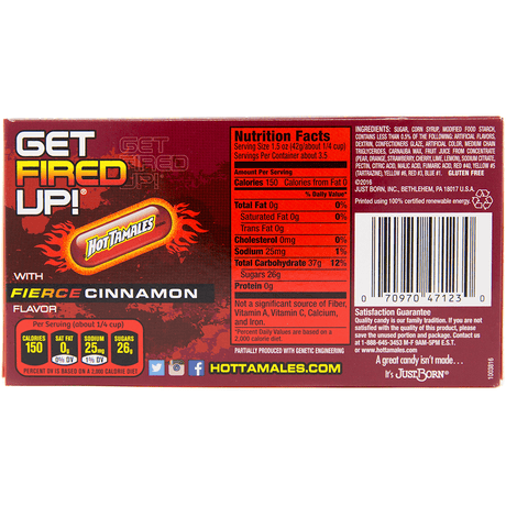 Hot Tamales Original Fierce Cinnamon Theatre Box (141g)