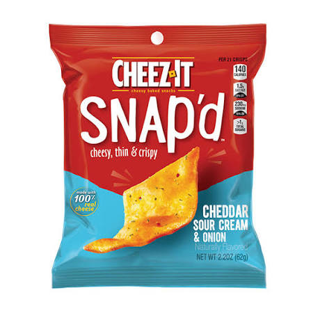 Cheez-It Snap'd Cheddar Sour Cream & Onion 62g USA