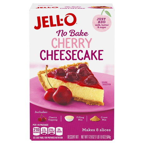 Jell-O No Bake Cherry Cheesecake Dessert Mix (504g)