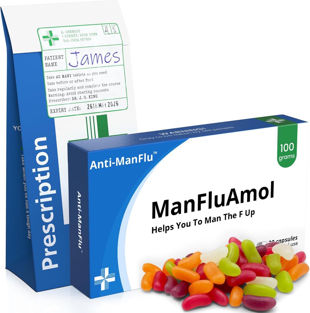 Joke Pill Box ManFluAmol (100g)