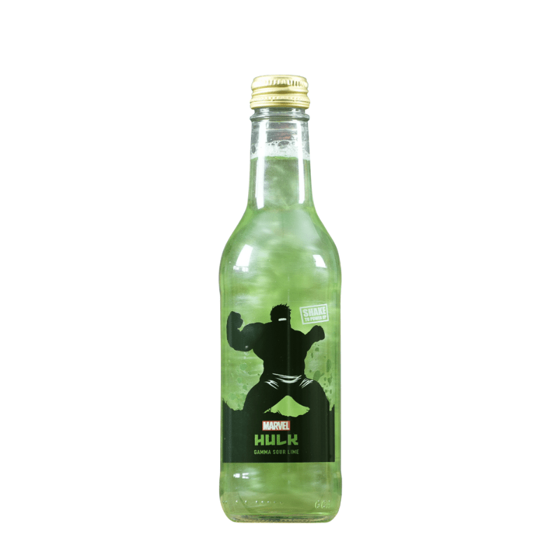 Marvel Hulk Gamma Sour Lime Soda Bottle (330ml)