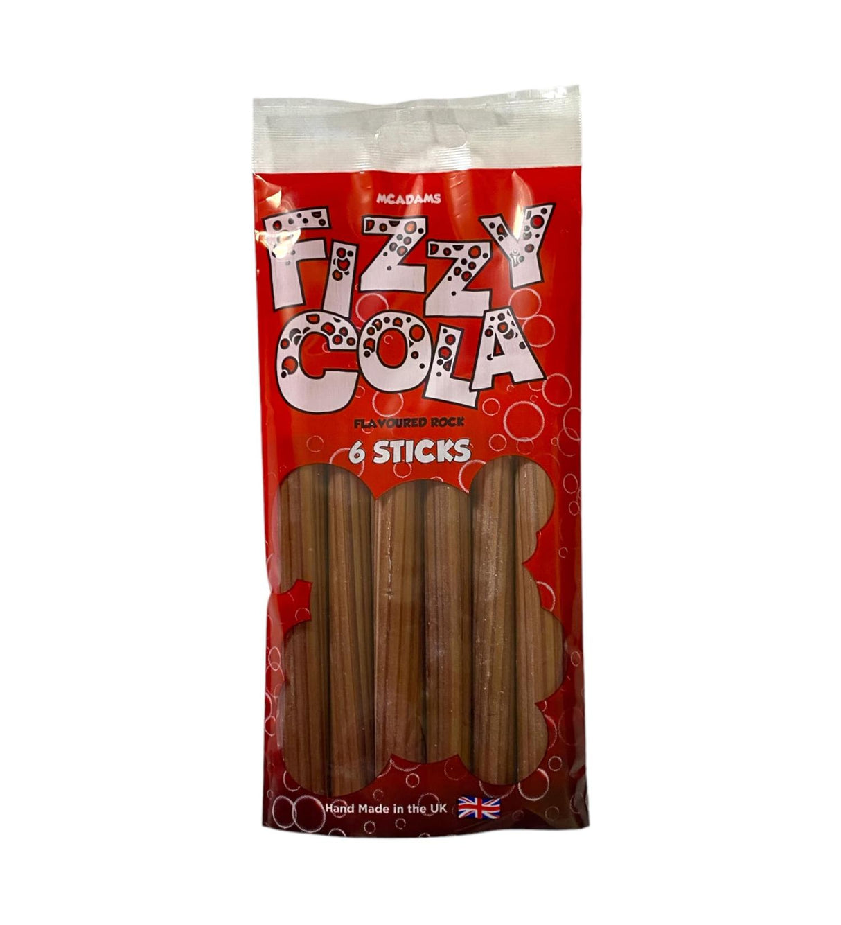 McAdams Rock Fizzy Cola 6 Sticks Peg Bag 300g