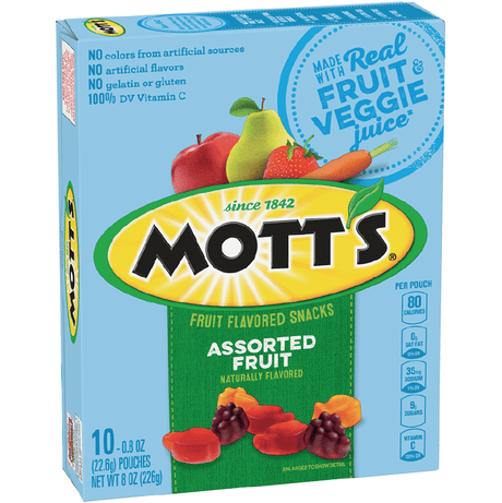Mott's Assorted Fruit Snacks with Real Fruit and Veg (226g)
