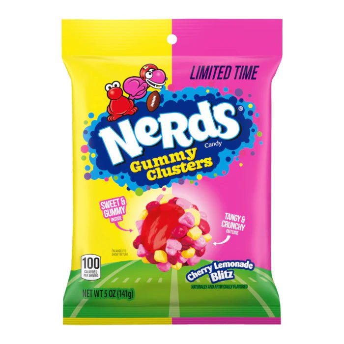 Nerds Limited Edition Cherry Lemonade Blitz Gummy Clusters Peg Bag 141g
