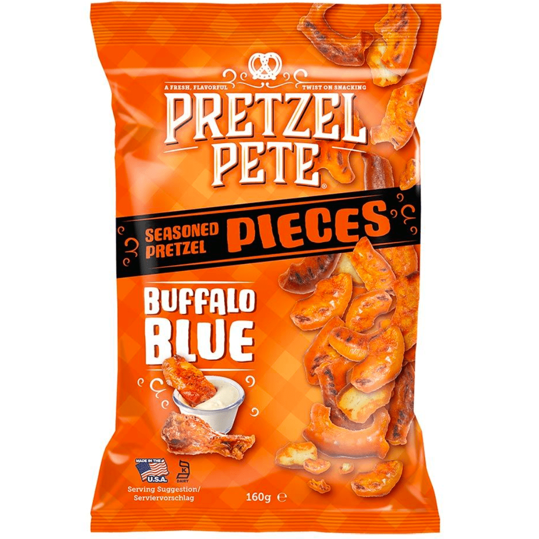Pretzel Pete Buffalo Blue Pretzel Pieces (160g)