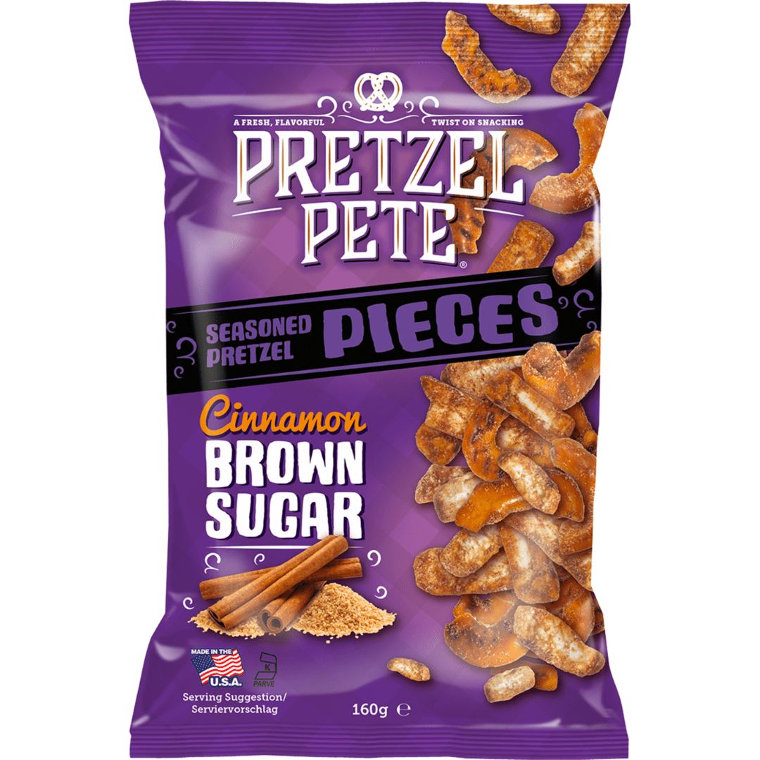 Pretzel Pete Cinnamon & Brown Sugar Pretzel Pieces (160g)