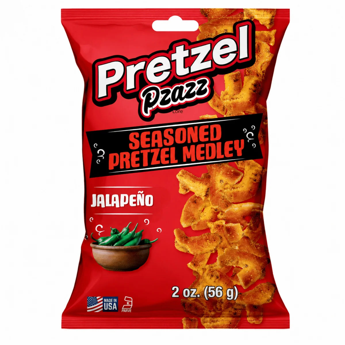 Pretzel Pzazz Seasoned Pretzel Medley Jalapeno 57g USA